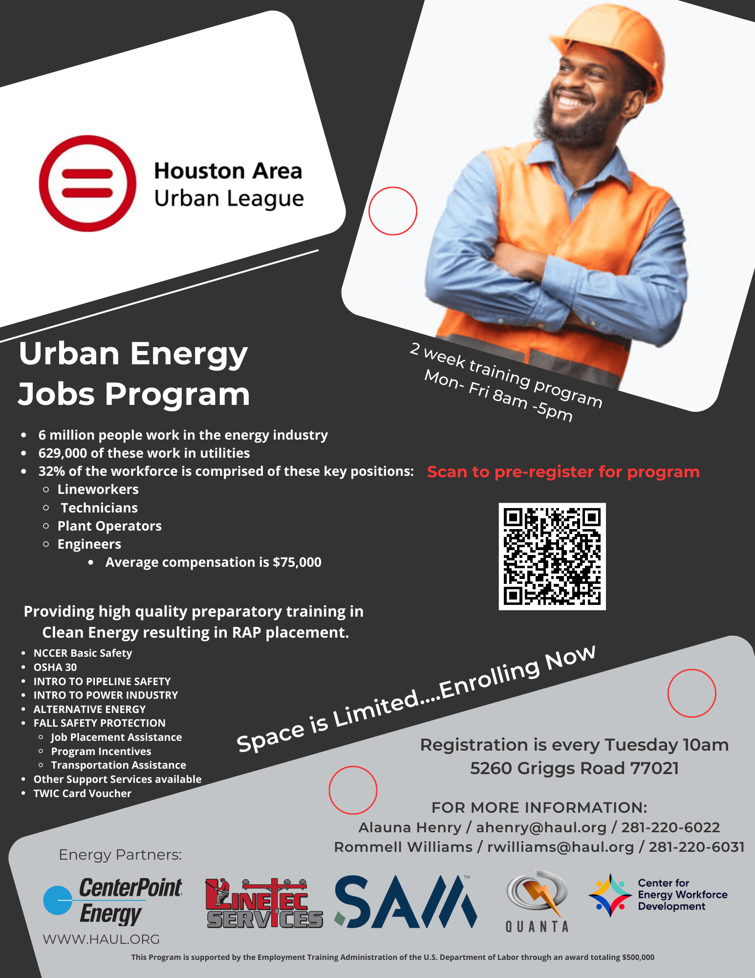 Houston Area Urban League, Urban Energy Jobs Program